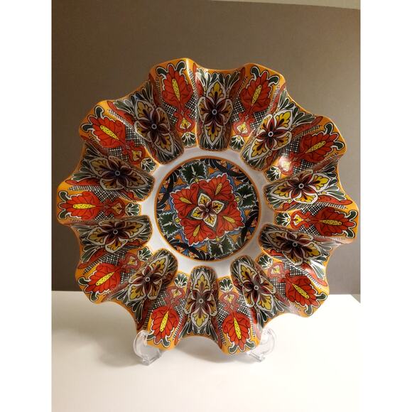 Talavera -Style Melamine Taco Tray - Picture 1 of 4